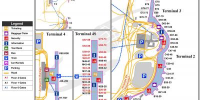 Bản đồ của Madrid, Tây ban nha sân bay
