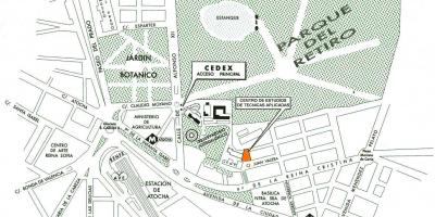 Bản đồ atocha trạm Madrid