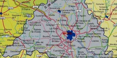Một bản đồ của Madrid