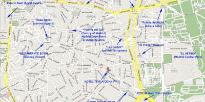 Bản đồ của trung tâm Madrid, Tây ban nha
