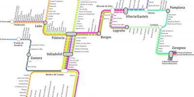 Bản đồ của kiểm tra bản đồ tàu Madrid