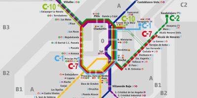 Bản đồ của Madrid atocha ga