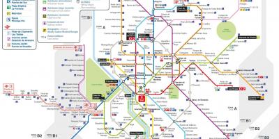 Bản đồ của Madrid giao thông công cộng