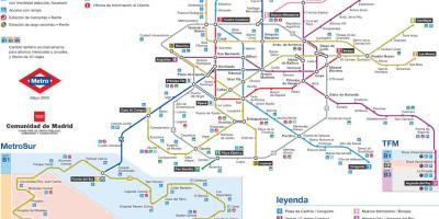 Madrid ga tàu điện ngầm bản đồ