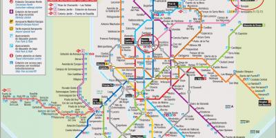 Madrid tàu điện ngầm bản đồ bay