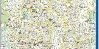 Bản đồ đường phố Madrid trung tâm thành phố