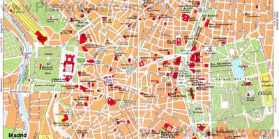 Bản đồ của tía đường phố Madrid, Tây ban nha