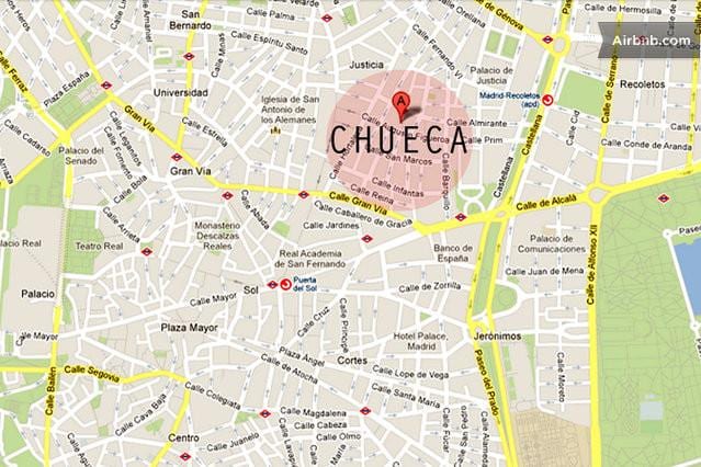 Madrid chueca bản đồ