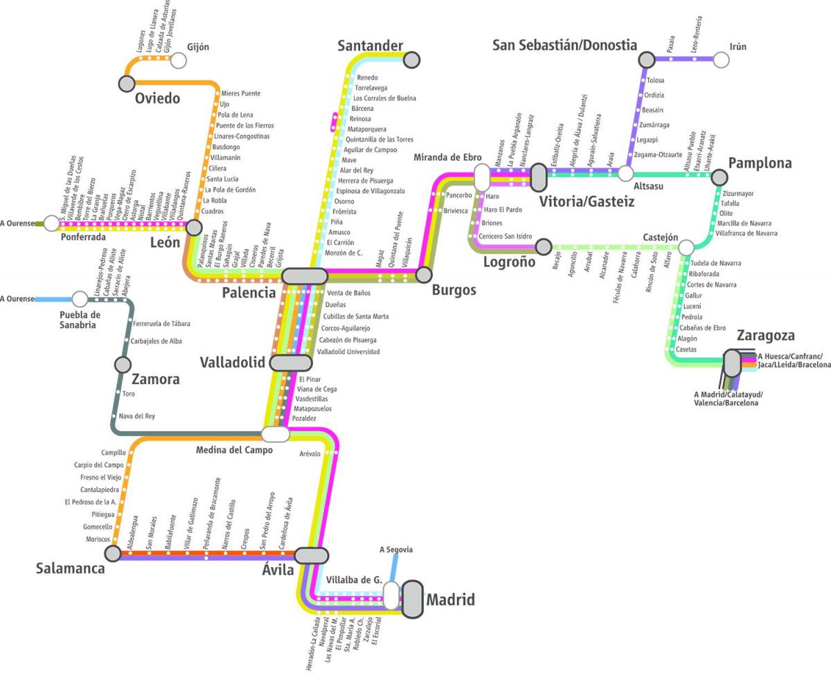 bản đồ của kiểm tra bản đồ tàu Madrid
