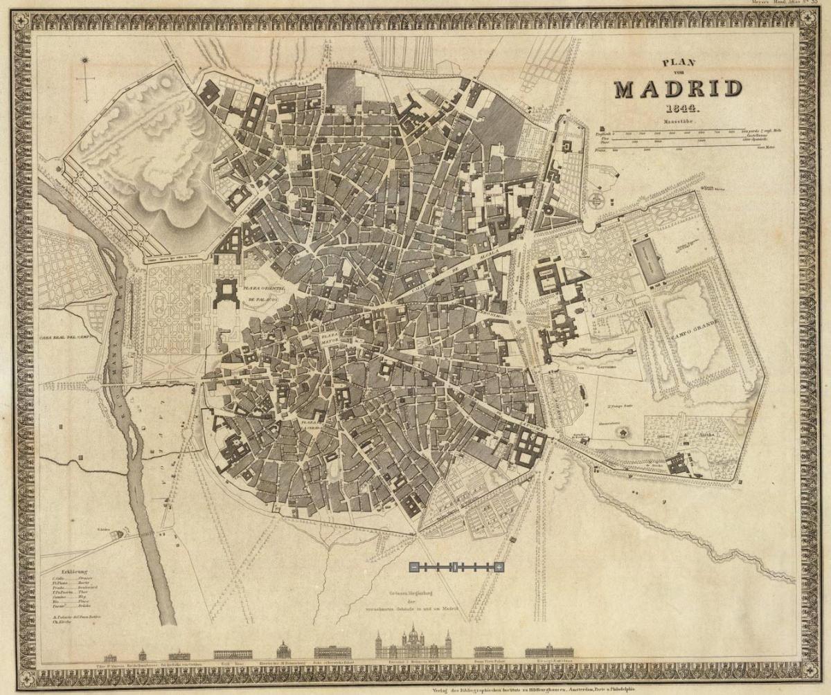 bản đồ của Madrid old town