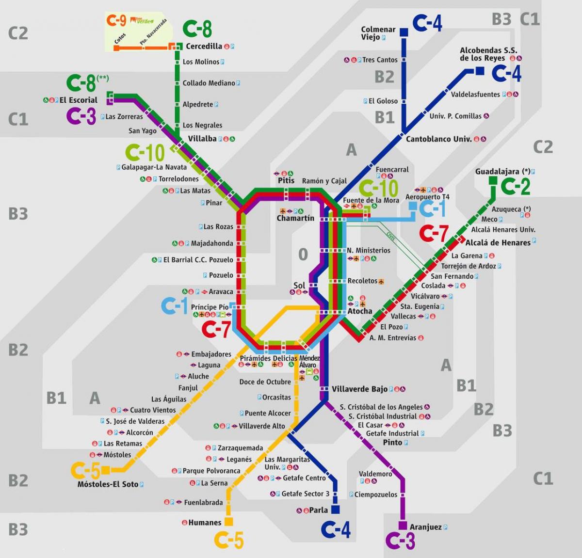 bản đồ của Madrid atocha ga