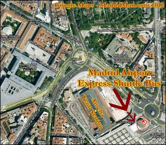 puerta de atocha ga xe lửa bản đồ