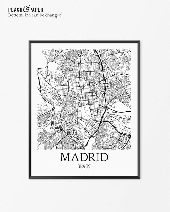 bản đồ của Madrid bản đồ áp phích