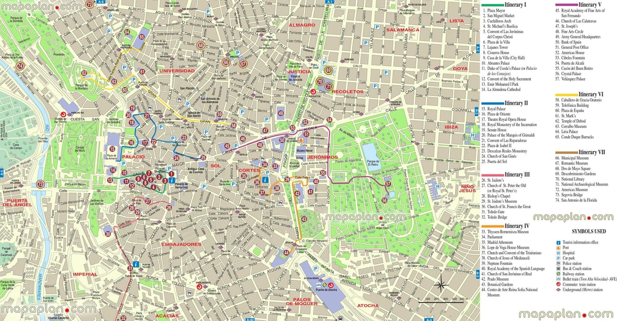 bản đồ của Madrid bản đồ ẩn