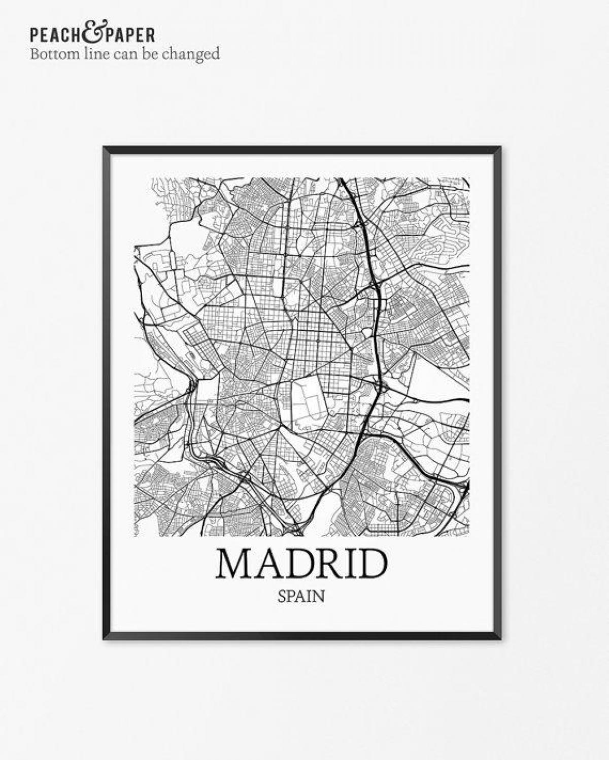 bản đồ của Madrid bản đồ áp phích