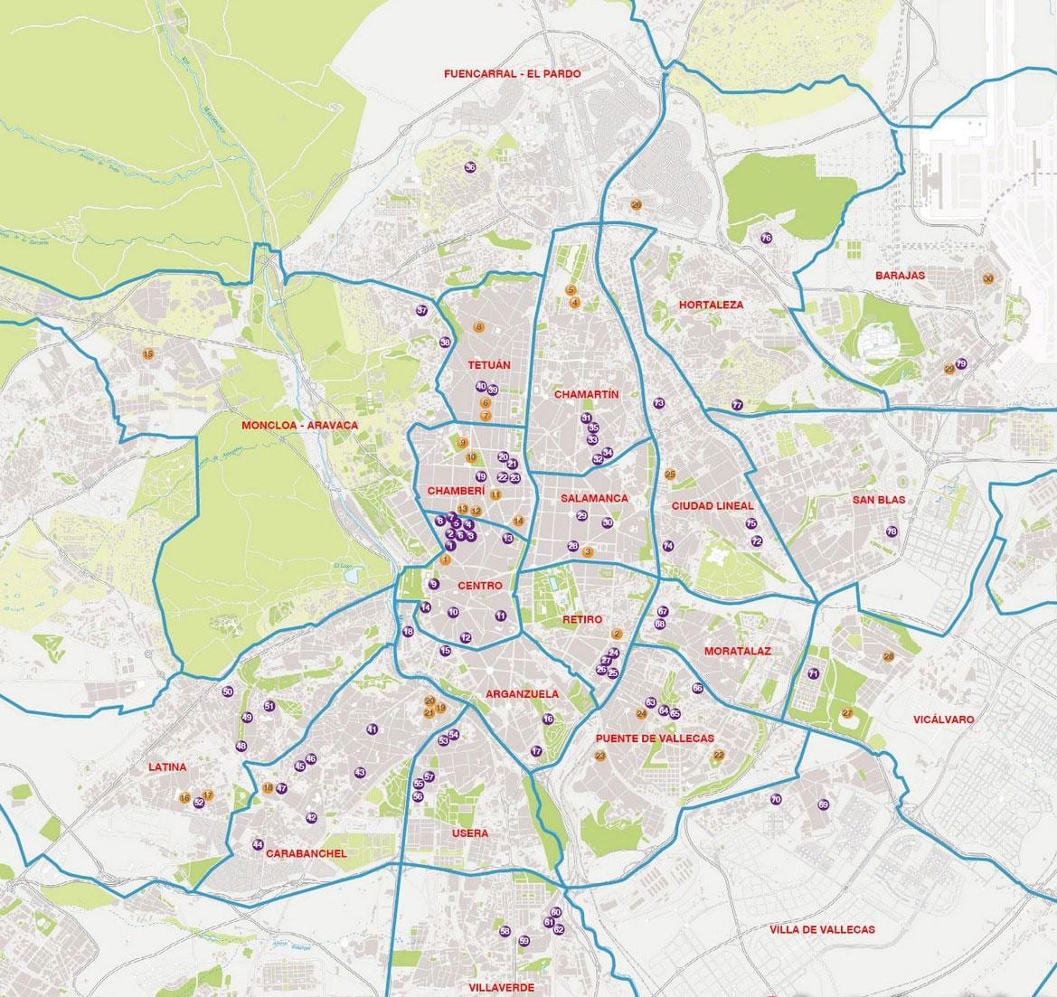 bản đồ của Madrid chamartin ga tàu