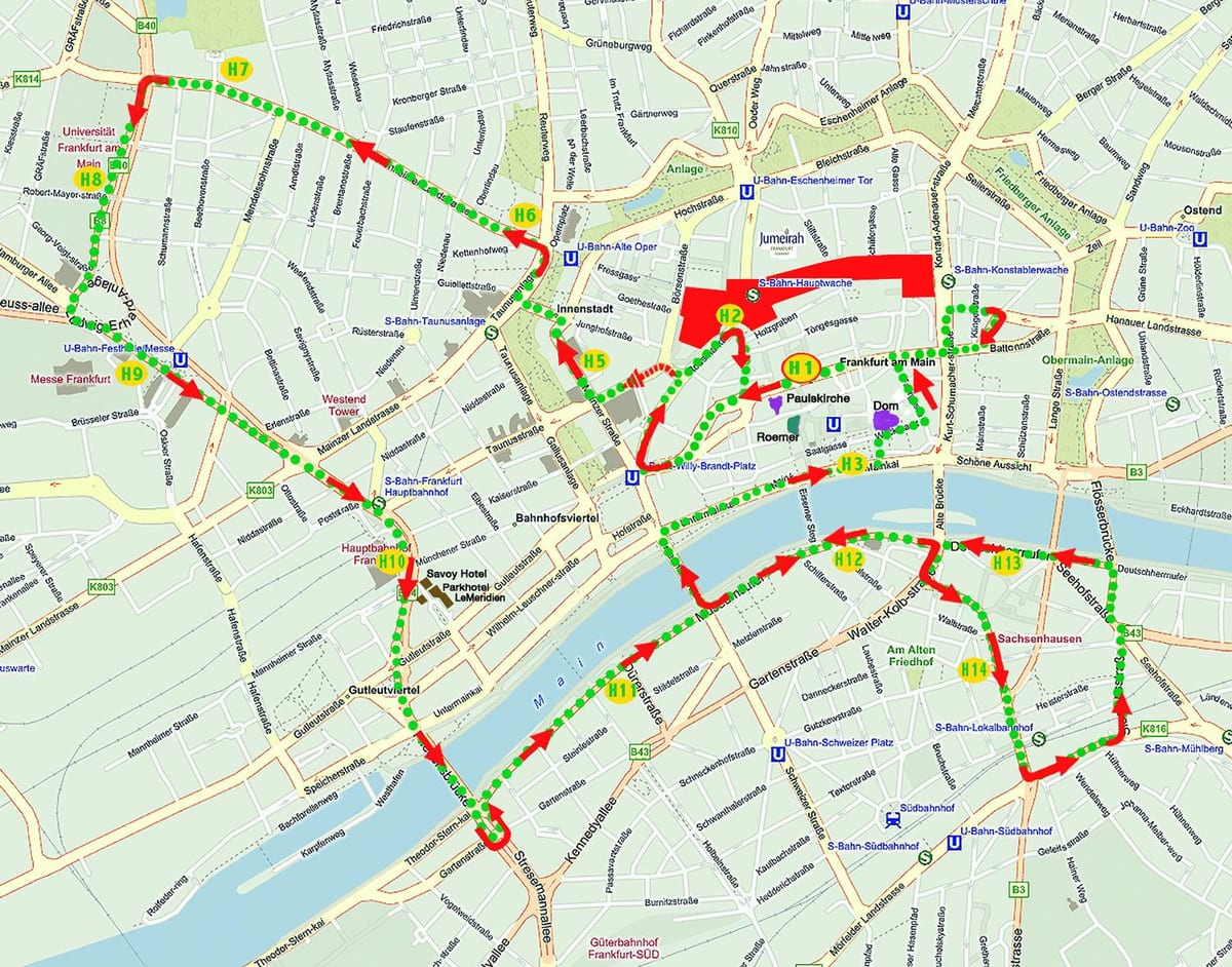 Madrid hop trên xe buýt bản đồ du lịch