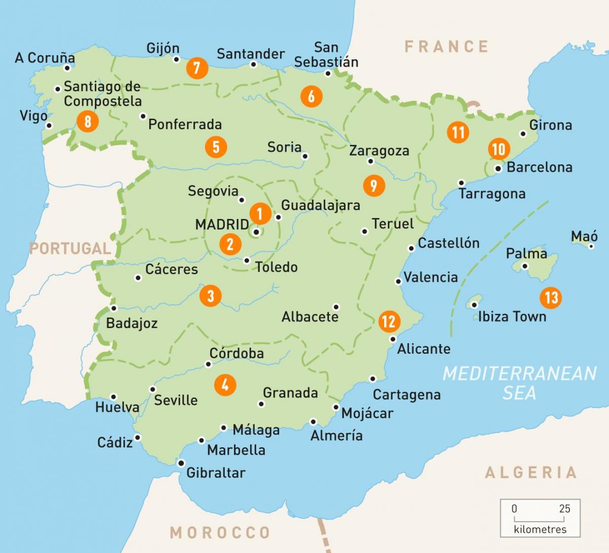 bản đồ của Madrid khu vực