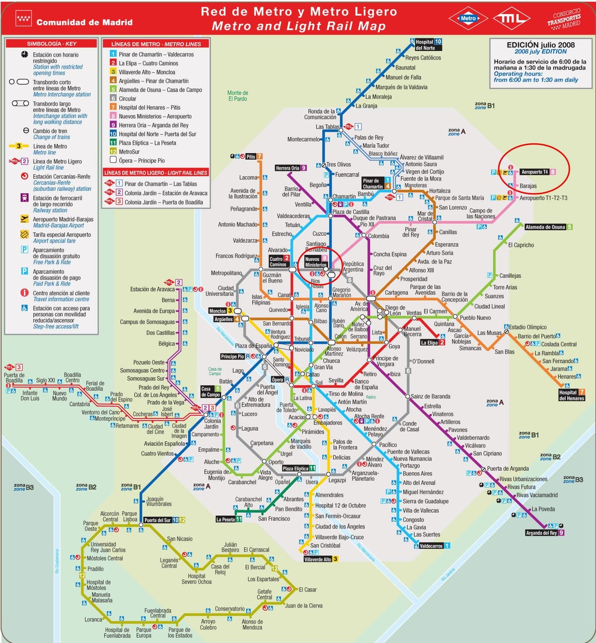 Madrid tàu điện ngầm bản đồ bay