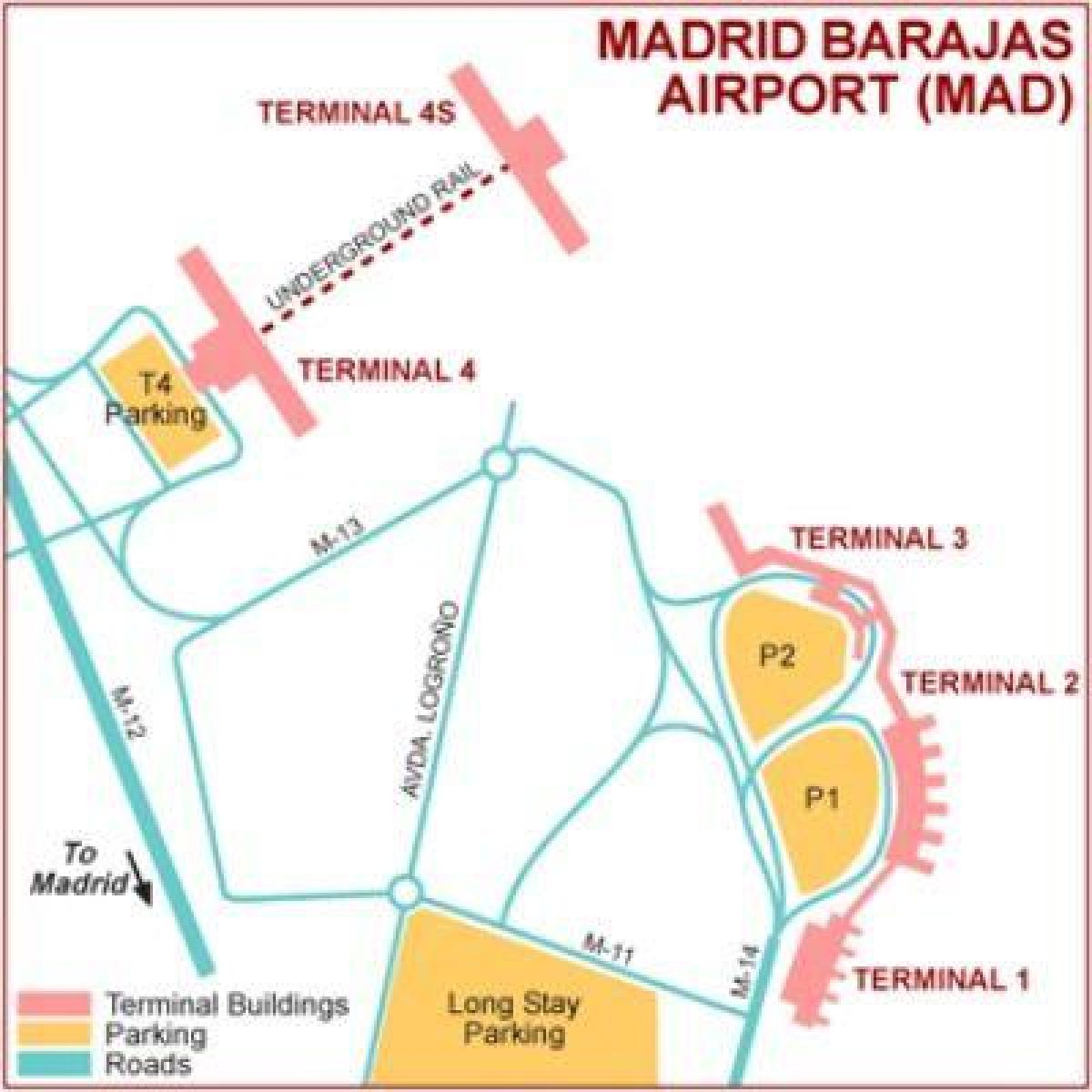 Madrid sân bay, ga bản đồ