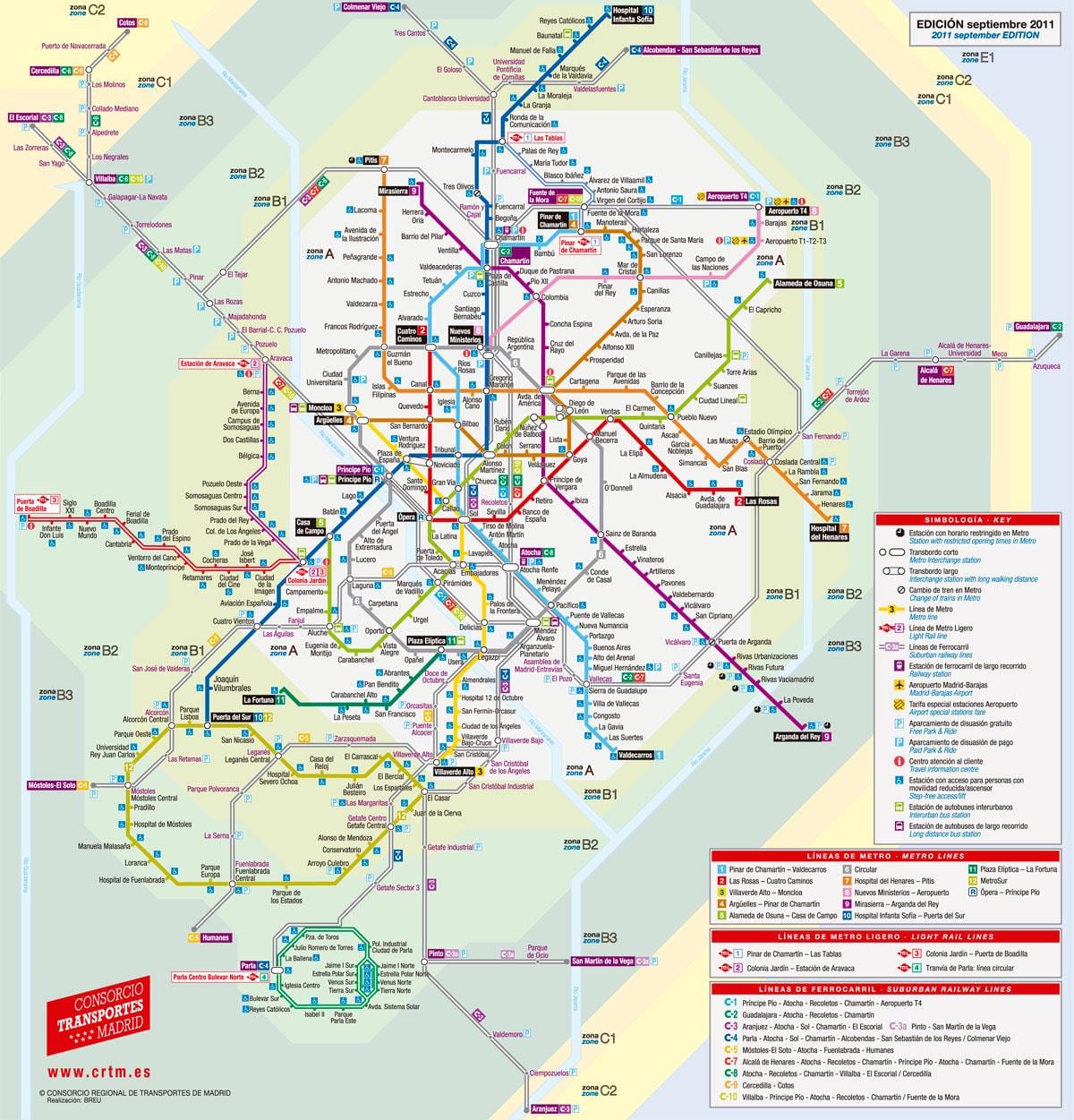 bản đồ của Madrid trâm