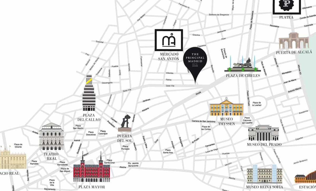 bản đồ của plaza del sol Madrid