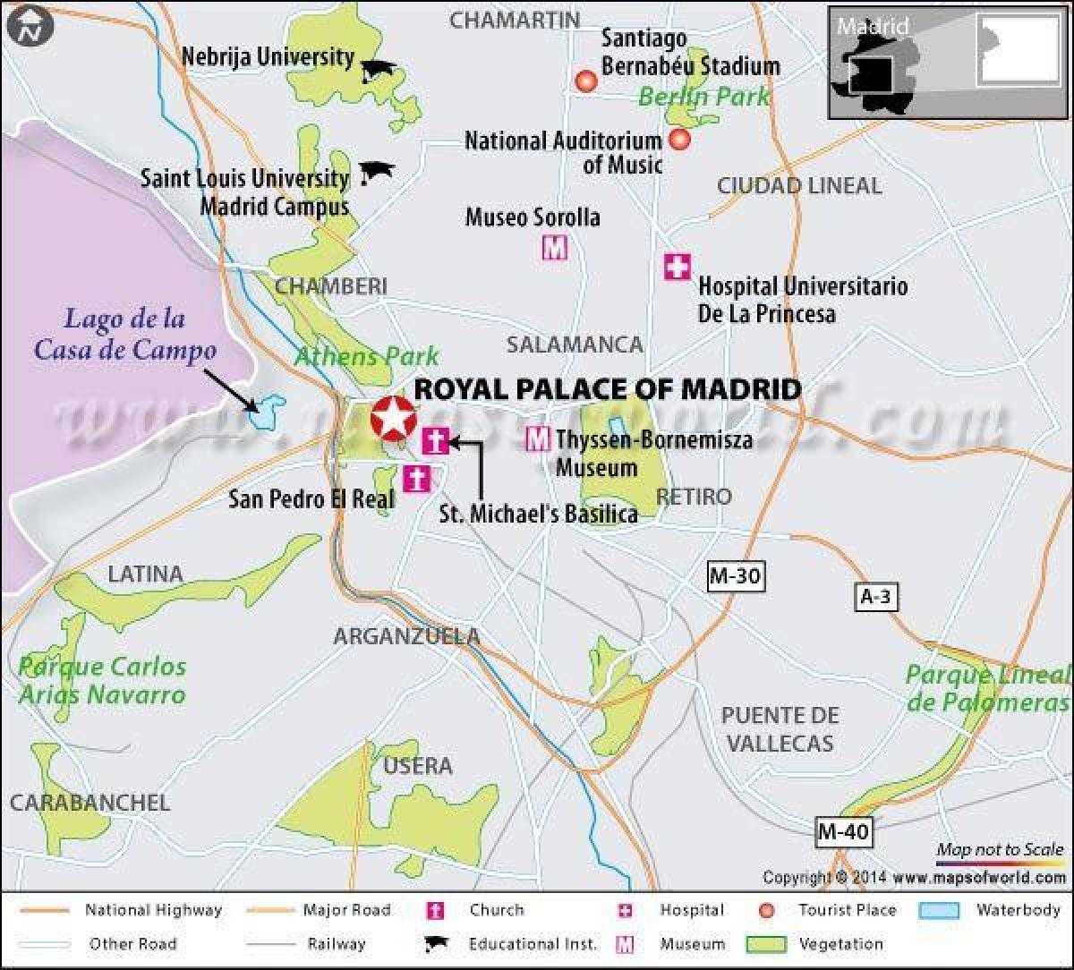 bản đồ của bất Madrid vị trí