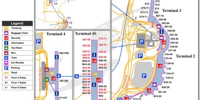 Madrid sân bay quốc tế bản đồ