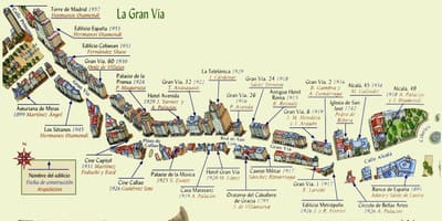 Bản đồ của gran qua Madrid