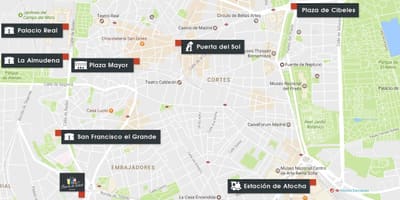 Bản đồ của Madrid atocha