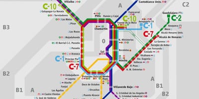 Bản đồ của Madrid atocha ga
