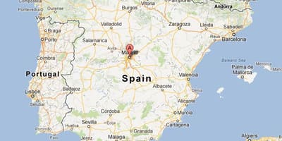- Madrid, Tây ban nha bản đồ thế giới