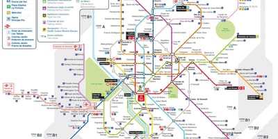 Bản đồ của Madrid giao thông công cộng