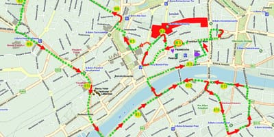 Madrid hop trên xe buýt bản đồ du lịch