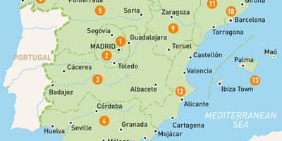 Bản đồ của Madrid khu vực