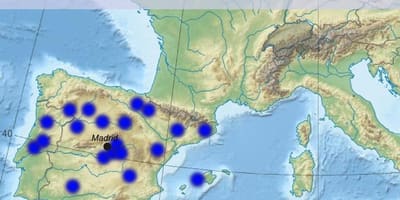 Bản đồ của sân bay Madrid điểm đến