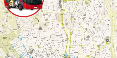 Madrid xe buýt thành phố, bản đồ du lịch