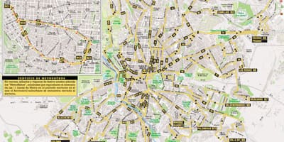 Tuyến xe buýt Madrid bản đồ