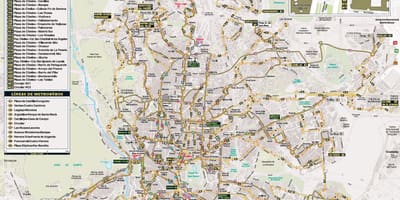 Bản đồ của Madrid đêm xe buýt 