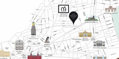 Bản đồ của plaza del sol Madrid
