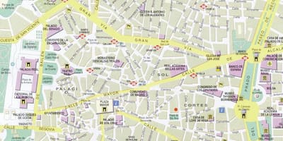 Trung tâm thành phố Madrid bản đồ